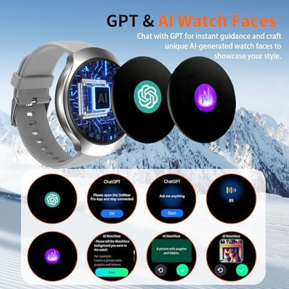 AI Smart Watch with GPT, 1.43" AMOLED Corning 8H Display