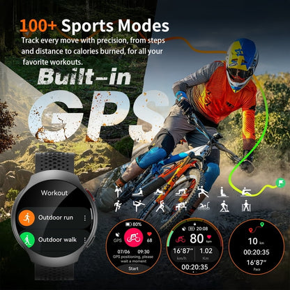 2026 Outdoor AI Chat Smartwatch with GPS, 1.43" Curved AMOLED Display