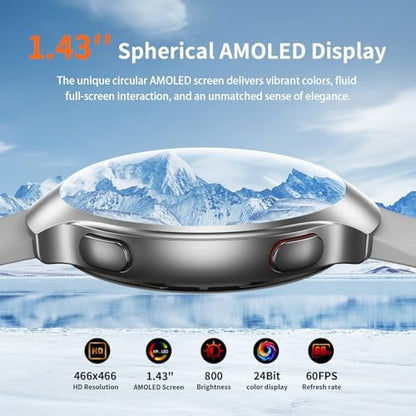 AI Smart Watch with GPT, 1.43" AMOLED Corning 8H Display