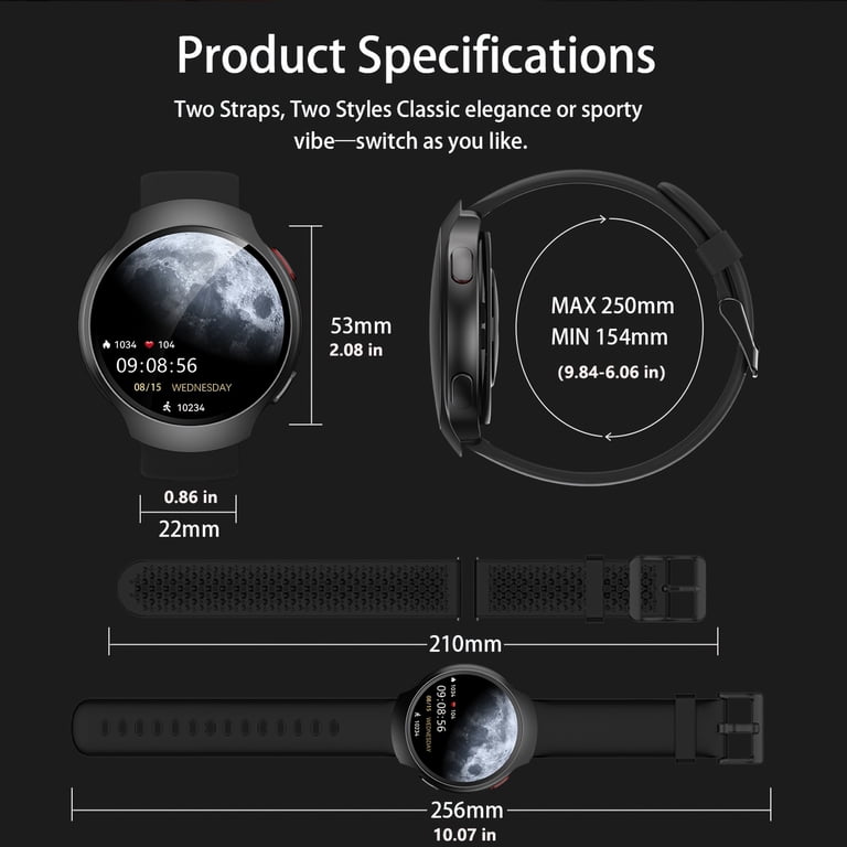 2026 Outdoor AI Chat Smartwatch with GPS, 1.43" Curved AMOLED Display