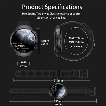 2026 Outdoor AI Chat Smartwatch with GPS, 1.43" Curved AMOLED Display